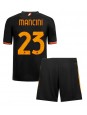 AS Roma Gianluca Mancini #23 Kolmaspaita Lasten 2023-24 Lyhythihainen (+ shortsit)